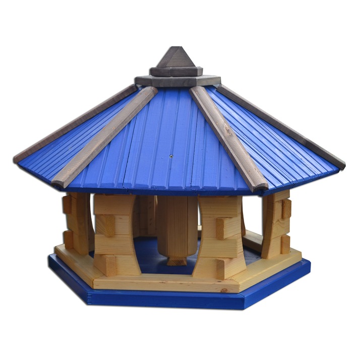 Casuta pentru pasari, KONIUSZEK OGRODY, lemn, 6x6x15cm, albastru