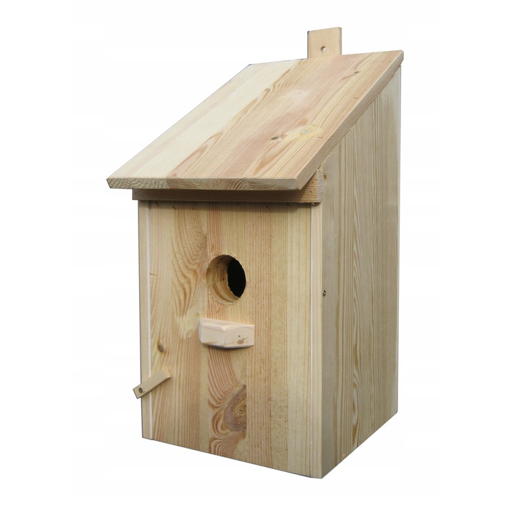 Casuta pentru pasari Koniuszek Ogrody, lemn de pin, deschidere 48mm, culoare naturala