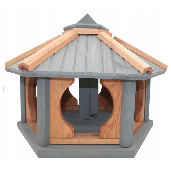 Casuta pentru pasari din lemn KONIUSZEK OGRODY, 130x120cm, gri