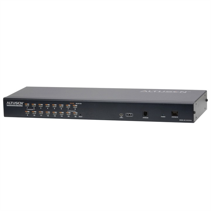 Comutator KVM, ATEN, VGA, PS/2-USB prin Cat 5, 16 porturi, Negru