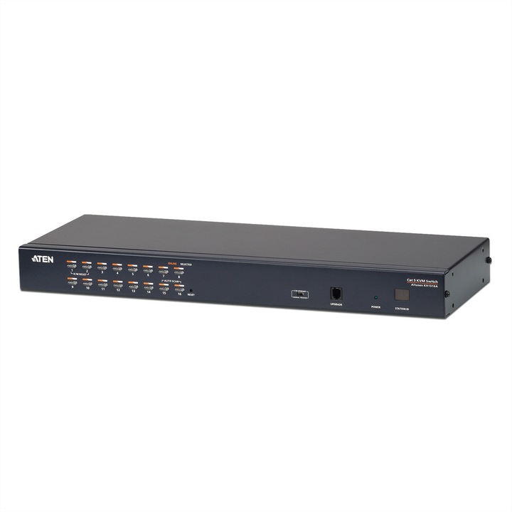 Comutator KVM, ATEN, VGA, PS/2-USB, Negru