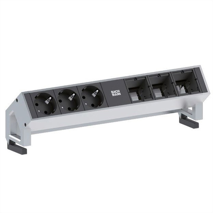 Удължителен кабел, BACHMANN, 3x заземителен контакт 3x ABD GST18 Inox