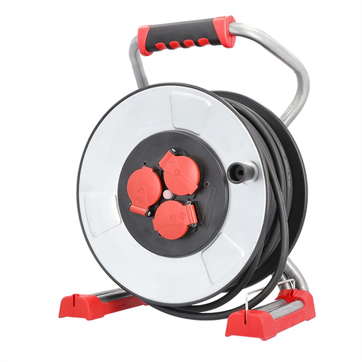 Удължител на макара Bachmann, 3 гнезда, 40 м Многоцветен