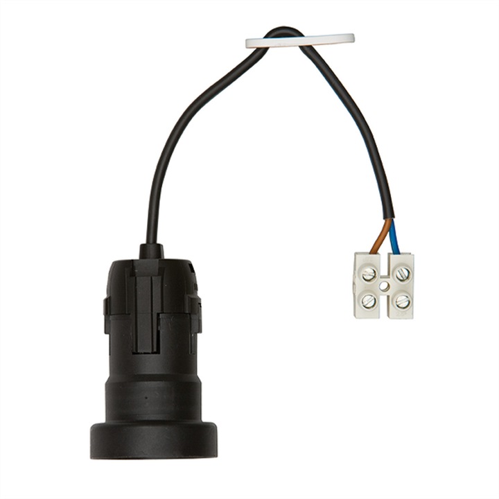 Soclu Bachmann, E27, 0.2m, Negru