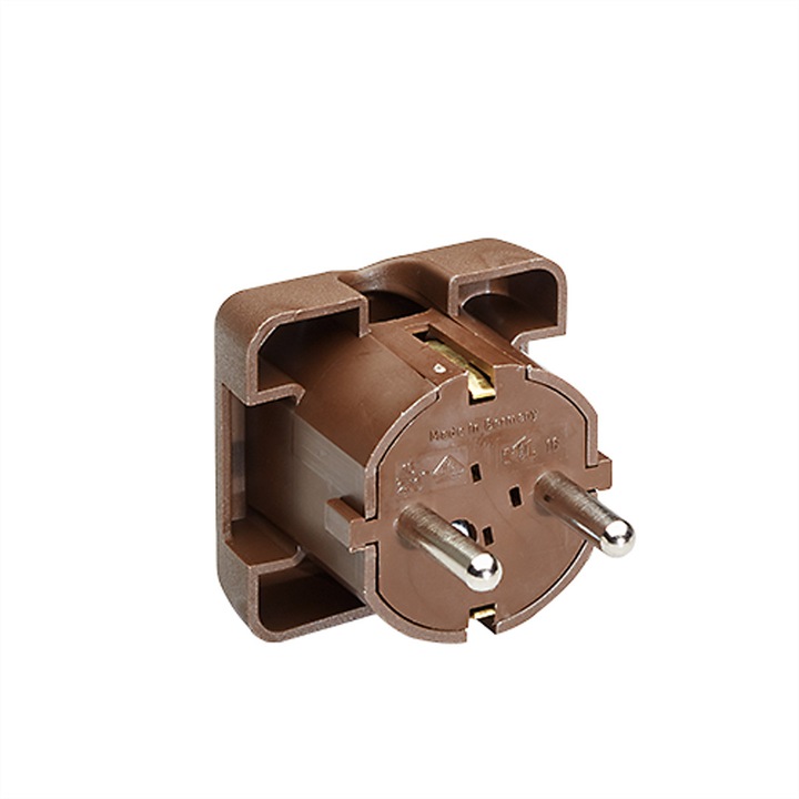 Adaptor priza Bachmann, maro, 230V, 16A