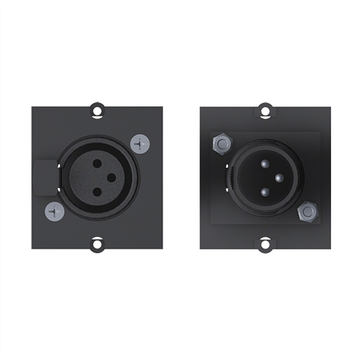 Rama XLR, Bachmann, 3 poli, negru