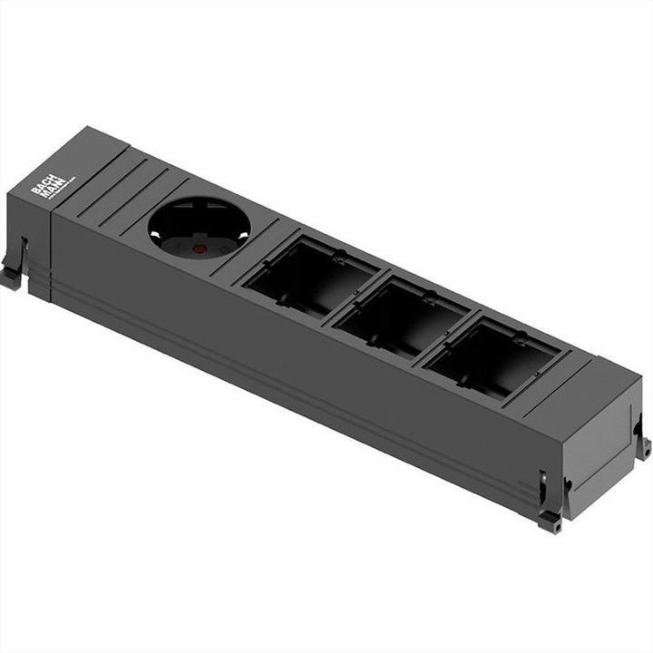 Електрическа рамка Bachmann POWER FRAME, 1x контакт, пластмаса, 262x73x36mm