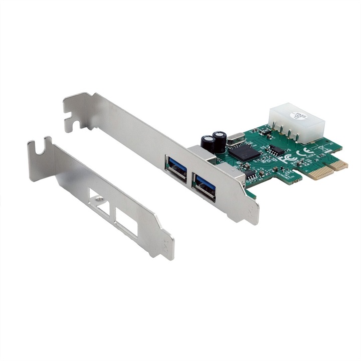 Адаптер PCIe USB 3.2, Exsys, 2 порта, многоцветен
