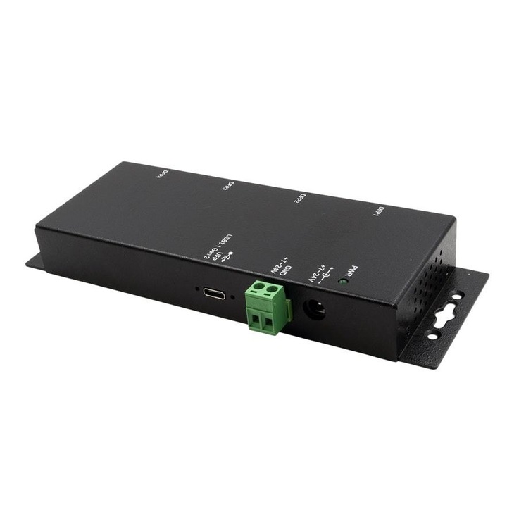 Hub USB ExSys, Metal, USB 3.2, USB-C, Negru