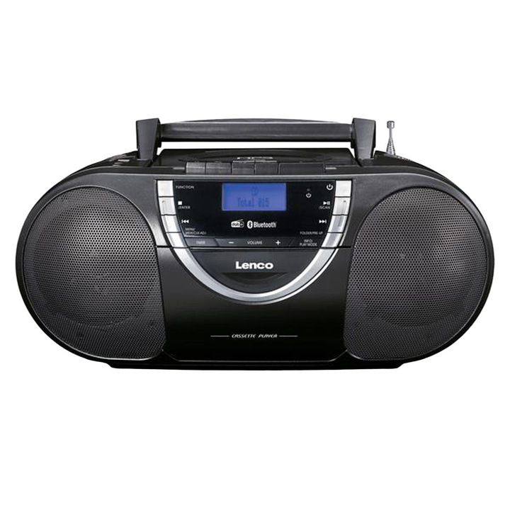 Радио касетофон, Lenco DAB+-Radio/Boombox SCD-6900, Касета, CD/MP3 плейър, FM, DAB+, N