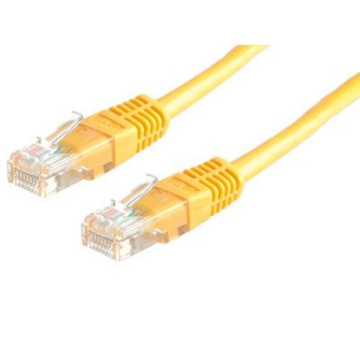 Cablu, Roline, model PatchCord UTP Cat.6 20m Galben