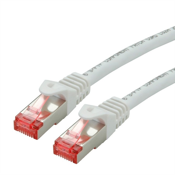 Cablu de patch-uri UTP Cat6a, LSOH, 15m, Alb