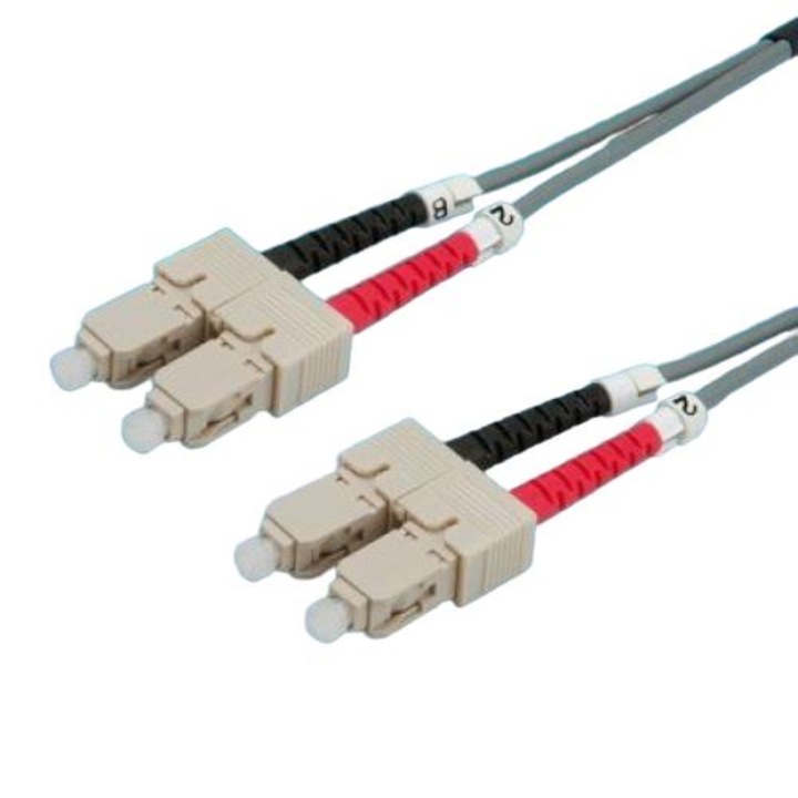 Cordon de corectie Fibra optica, Value, 50/125 SC-SC, gri, 2m