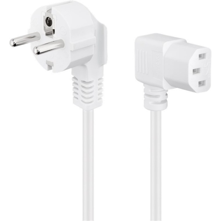 Захранващ кабел, Goobay, 2 м, бял