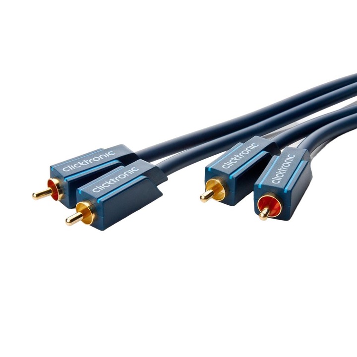 Sztereó audio kábel, Clicktronic, 50 cm, Multicolor