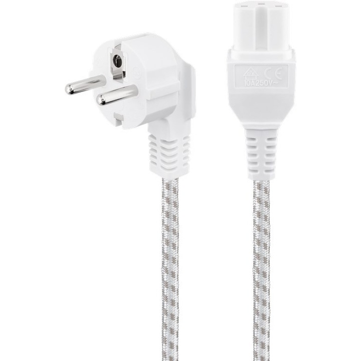 Cablu conectare Goobay, 2m, Alb/Argintiu