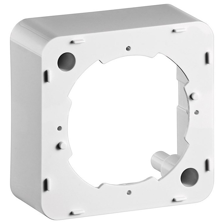Cadru priza de antena, Aluminiu, Alb