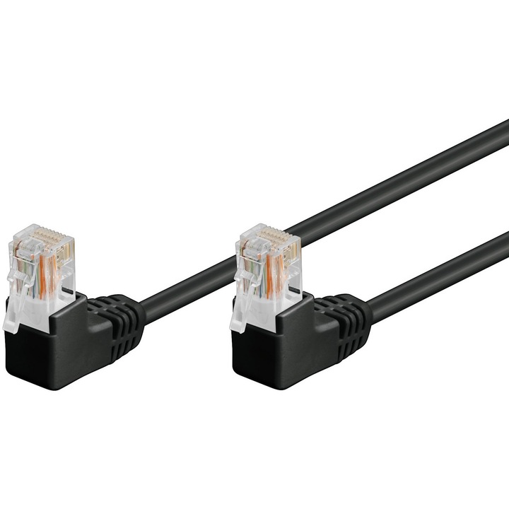 Cablu conectare, UTP, 10m, Negru, 2x mufe RJ45