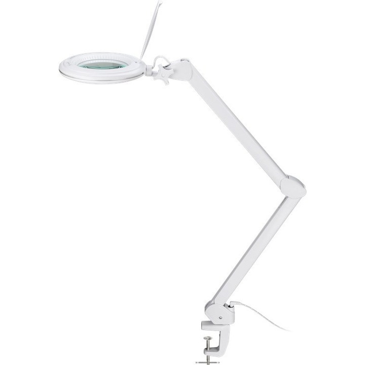 Lampa de marire LED cu clema, Sticla, 10W, Alb