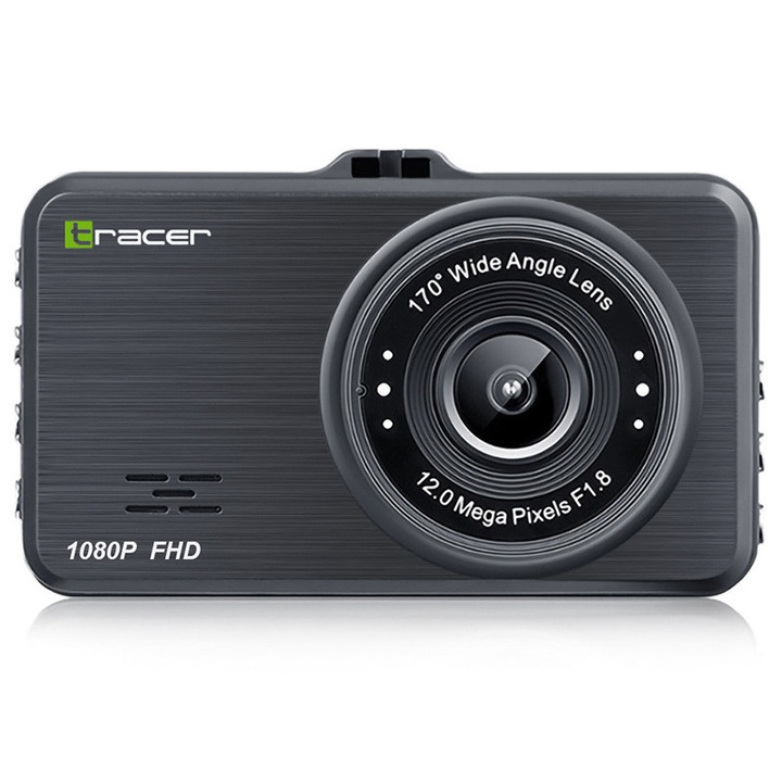 Видеорегистратор Tracer, Пластмаса, LCD екран, Черен