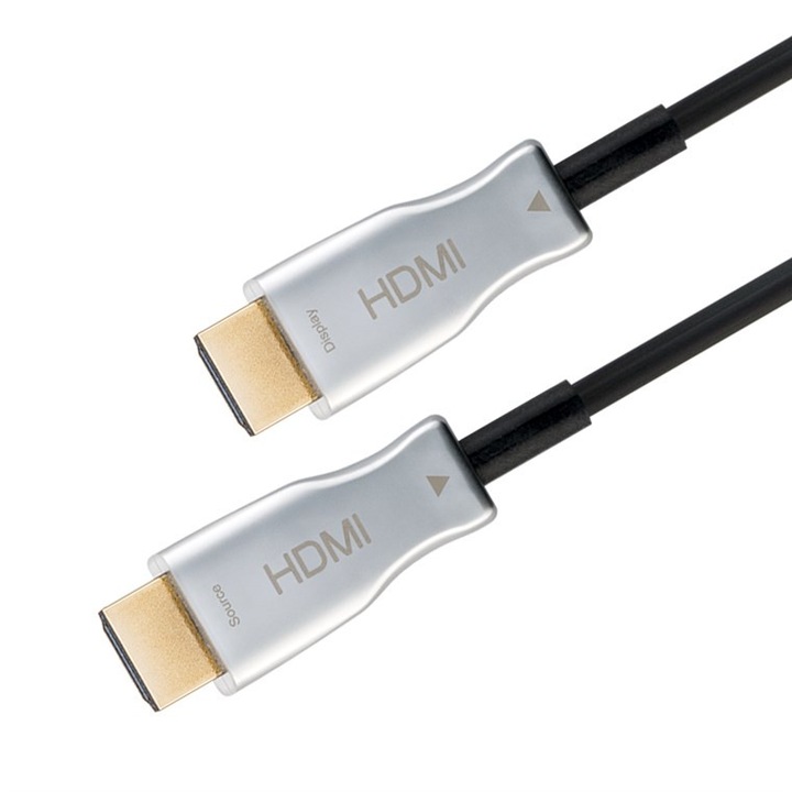 Nagy sebességű optikai hibrid HDMI kábel, 50 m, 4K @ 60 Hz, támogatja az ARC, HDCP, 3D