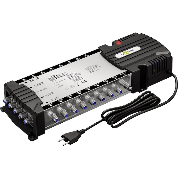 Multiswitch, 5 bemenet / 16 kimenet, 230 V, Fekete