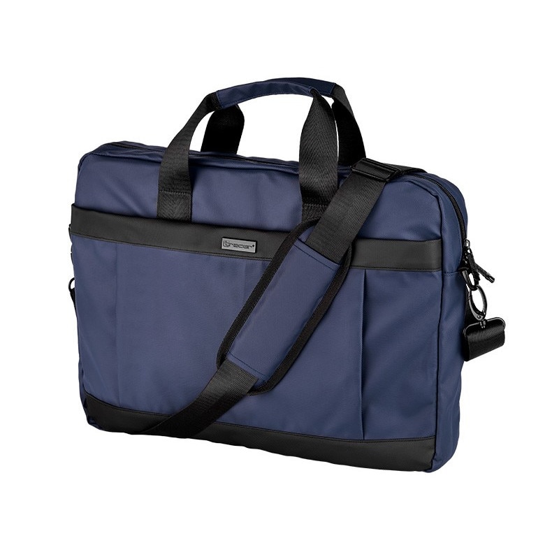 Geanta laptop, Tracer, Poliester, Compartimentat, 15.6", Albastru