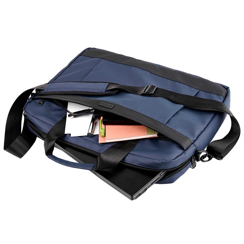Geanta laptop, Tracer, Poliester, Compartimentat, 15.6", Albastru