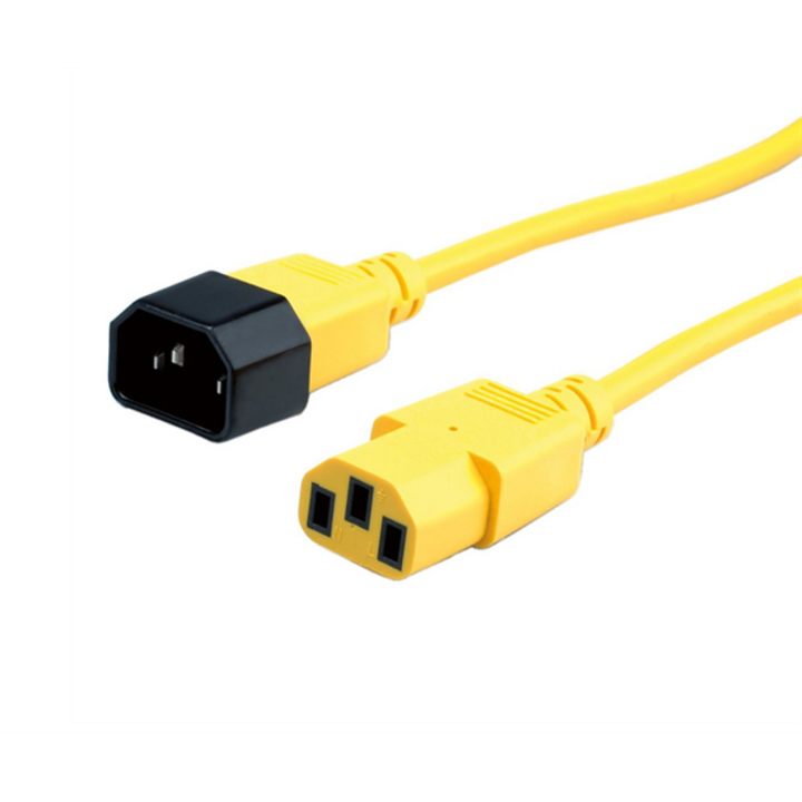 ROLINE Tápkábel, C13-C14, 1,8m, sárga (19.08.1521-25)