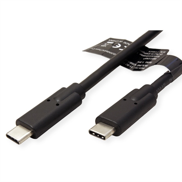 Кабел за данни USB/USB-C Gen 2x2, Roline, черен