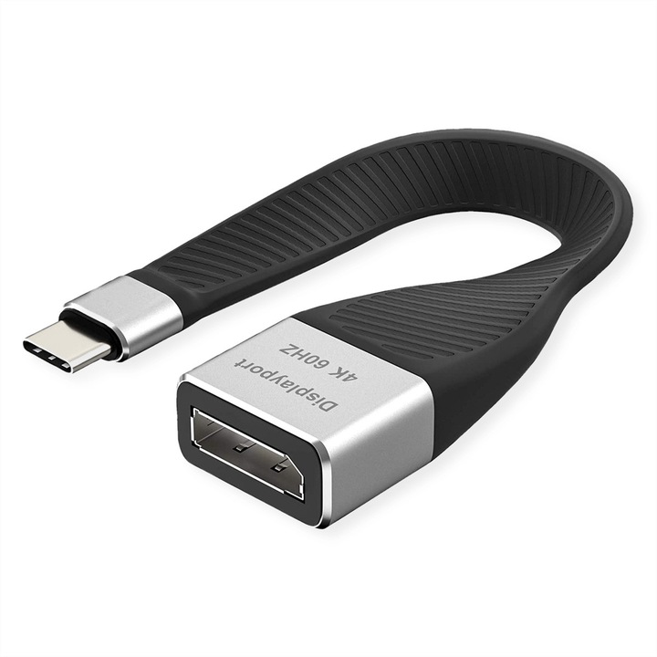 Adaptor Roline USB tip C la DisplayPort, 3840x2160@60Hz, 13cm