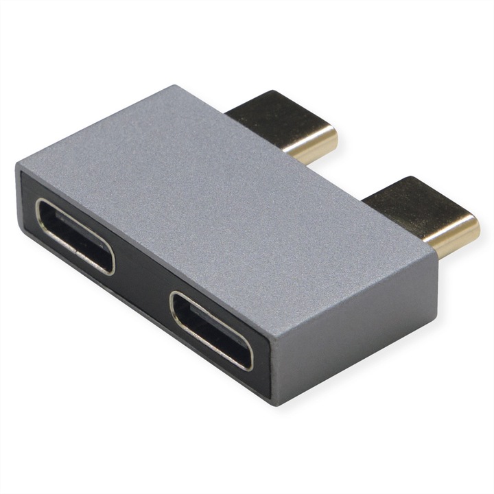 Adaptor, Roline, USB 3.2 Gen 2, USB-C, Argintiu