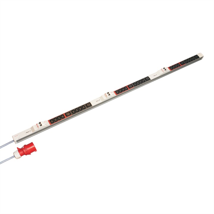 Удължителен кабел, Schroff, 32 A, 2 m, бяло/черно