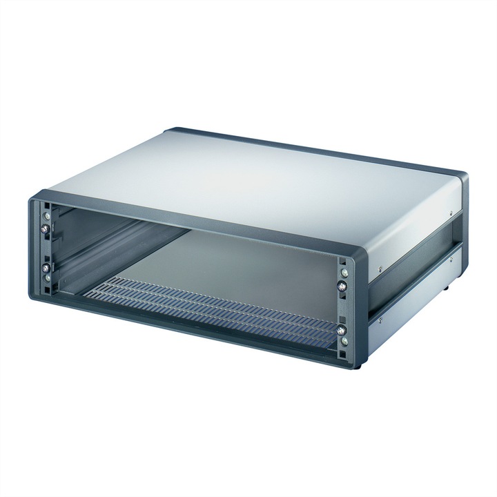 Carcasa, Schroff, Otel, Gri, 4 HU, 84 HP, 300 mm