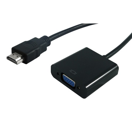 Adaptor cablu HDMI-VGA, Secomp, Plastic, Negru, 0.15m - eMAG.ro