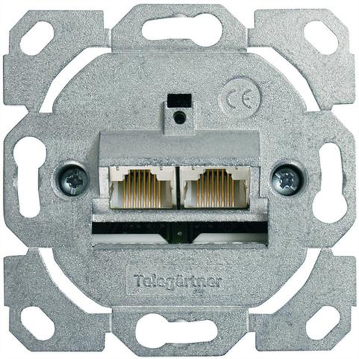 Гнездо, TELEGARTNER, AMJ45, 2x RJ-45, Cat.6A (class EA)