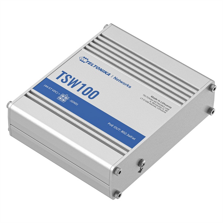 Суич, Teltonika, Индустриален, 5 порта, сив/син