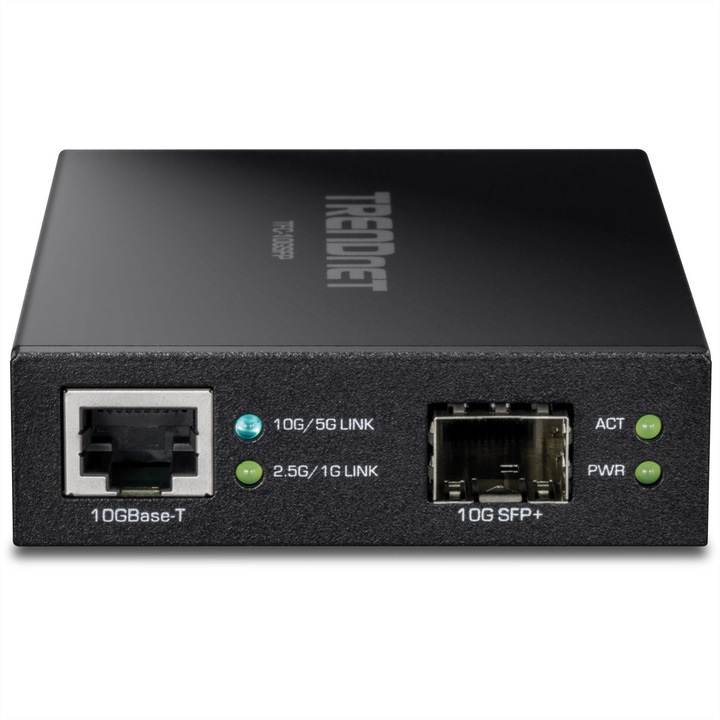 Médiakonverter, Trendnet, 10G RJ-45 portok, fekete