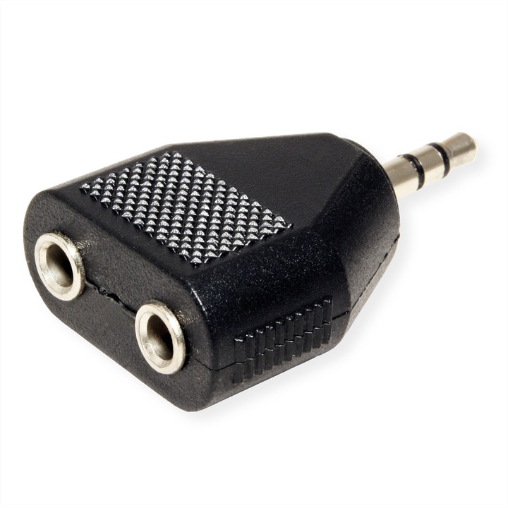 Adapter, Value, 3,5 mm, fekete