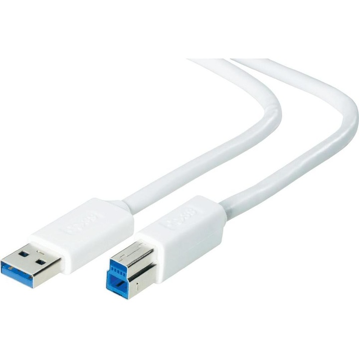 Value USB 3.0 összekötő kábel A/B 1,8m White