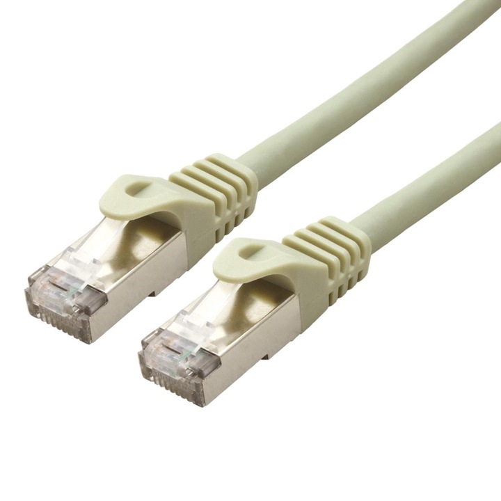 Cablu de retea RJ-45, VALUE, S/FTP, 6A, 50 m, bej
