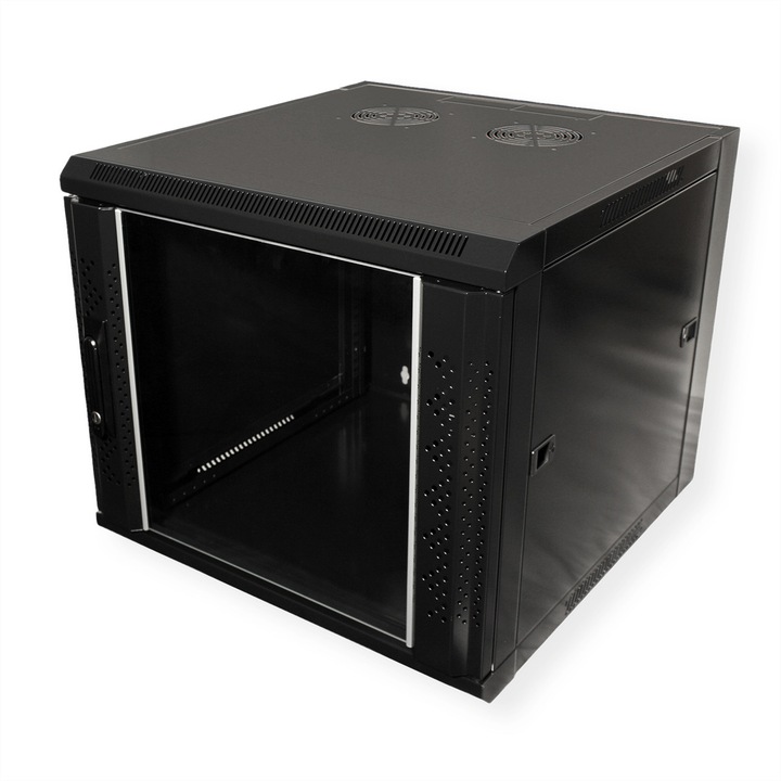 Fali szekrény, Érték, 368x570x600mm, Fekete, 6 U