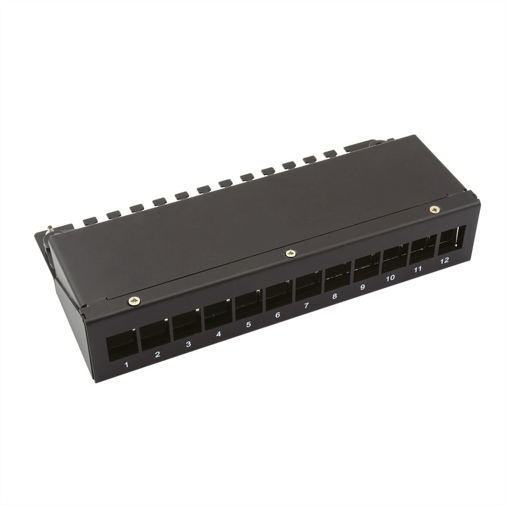 VALUE Patch panel Moduláris CAT6 12 Port, szürke (26.99.0332)