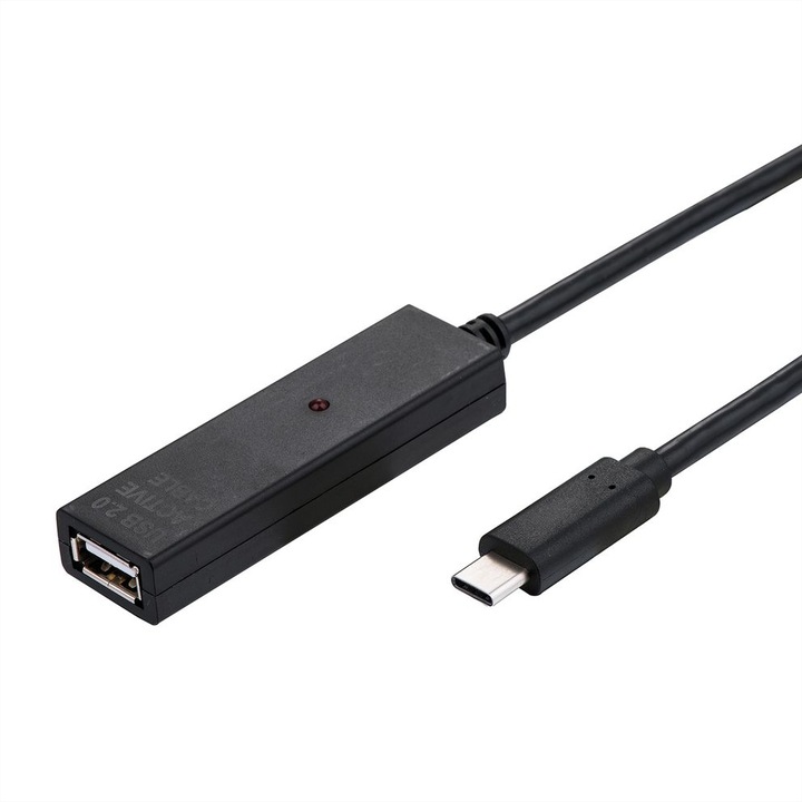 Удължителен кабел VALUE 12.99.1112, USB 2.0, Type C - Type A, M/F, 10 м