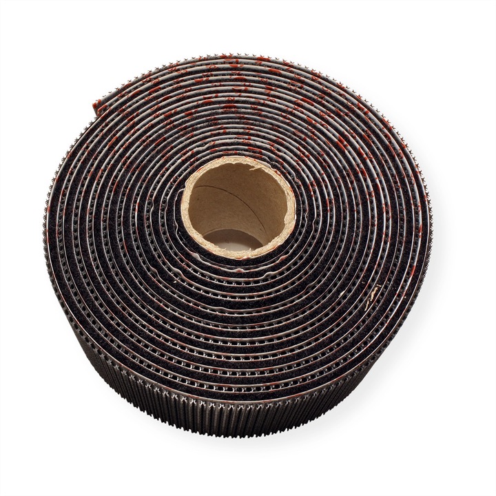 Самозалепваща лента, велкро, 50 mm x 2,5 m, черна