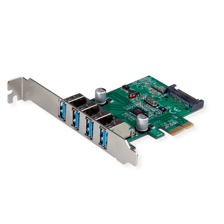 Karta PCI-Express Value, 4 porturi USB 3.2 Gen 1, transfer 5 Gbit/s