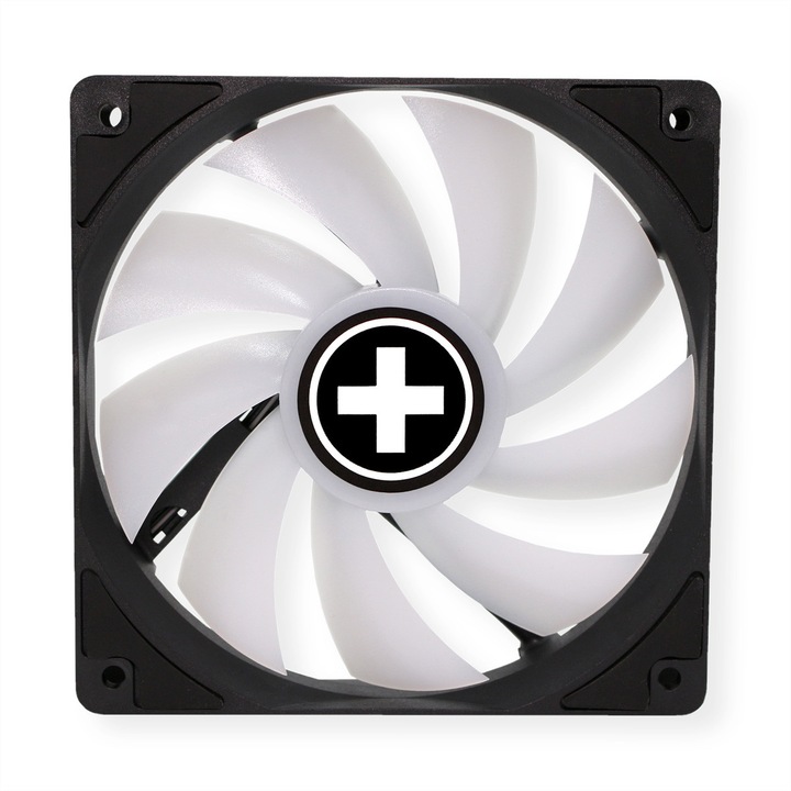 Ventilator PC ARGB, Xilence, Plastic, Negru/Alb, 120mm