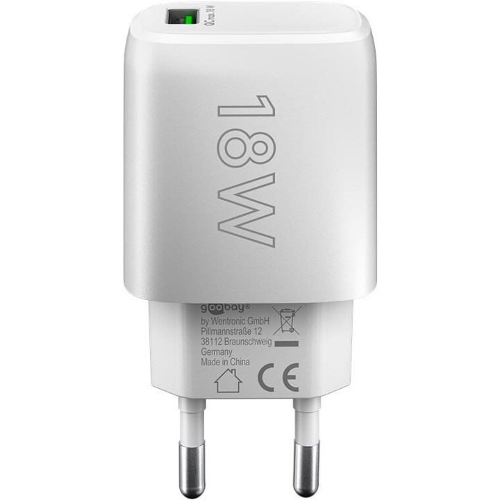Töltő, Goobay, USB, Fehér
