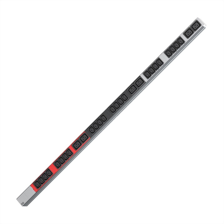 PDU Basic, Bachmann, 16 A / 400 V / 50 Hz, 24 x C13, 6 x C19, 1116 x 44 x 47 mm, fekete