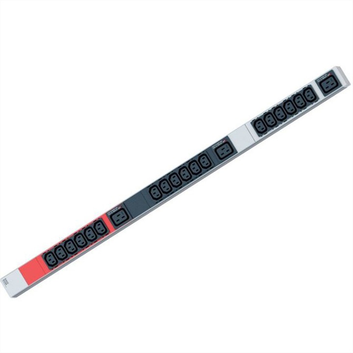 PDU, Bachmann, 1HE 18xC13 3xC19 stekker CEE 3L+N+PE 32A, Multicolor